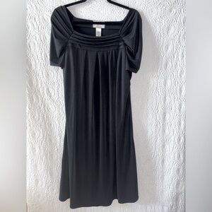 Mary McFadden Square Neck Short Sleeve Shift Dress